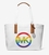 Bolso Tote Michael Kors lona blanco